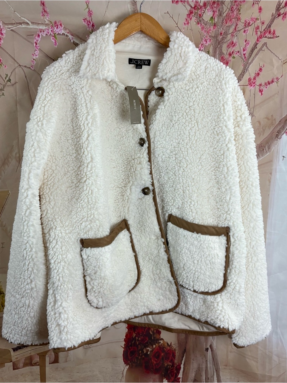 NEW J.Crew faux sherpa teddy barn jacket - Picture 2 of 10